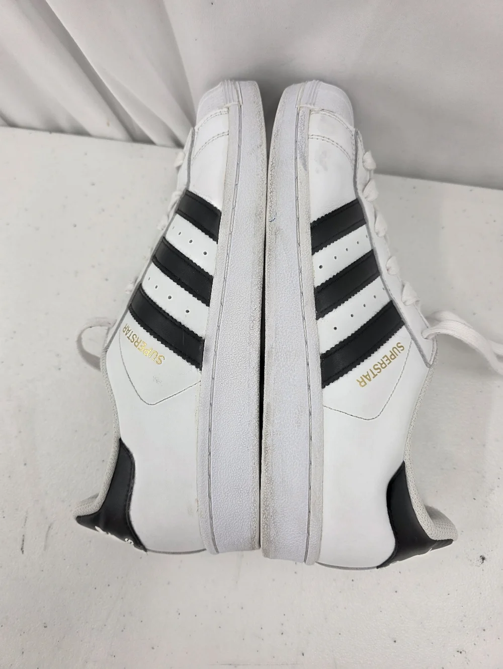Adidas Superstar Shoes Running White Black 3 Stripe C77154 Mens Size‎ 6.5 W 8.